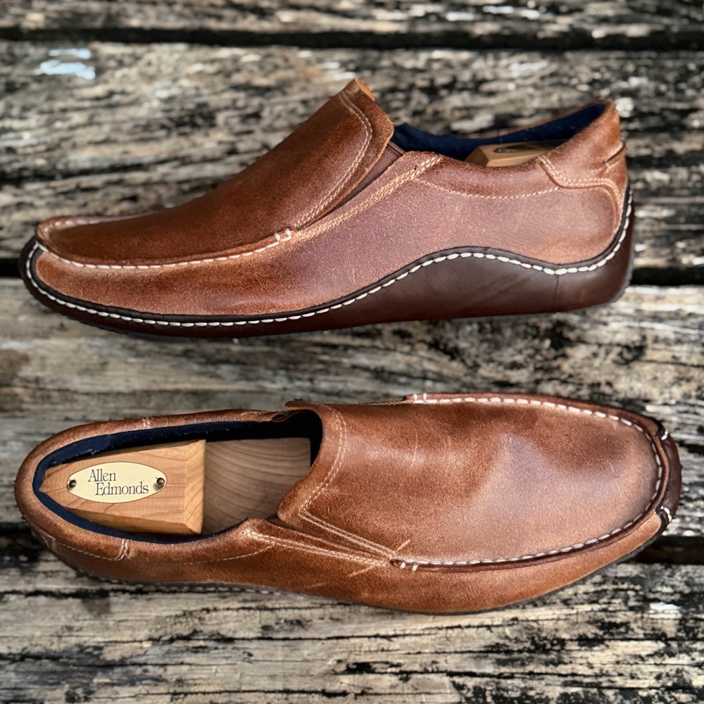 Cole Haan Tucker Venetian Mens Sz 11 Slip On Brown Leather Driving Moc Loafer M6